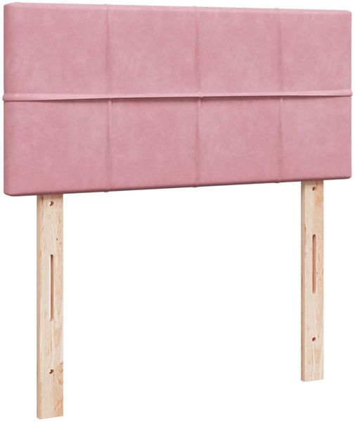 vidaXL Boxspringbett mit Matratze Rosa 100x200 cm Samt 3286239 Bild 8