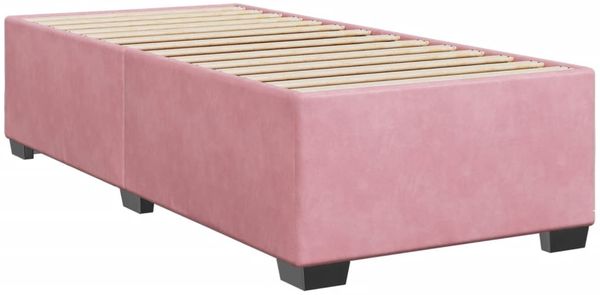 vidaXL Boxspringbett mit Matratze Rosa 100x200 cm Samt 3286239 Bild 5