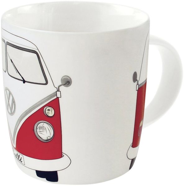 VW Collection by BRISA Tasse Volkswagen Große Keramik Kaffeetasse, Cappuccino Becher, New Bone China, Teetasse in verschiedenen Farben und VW Designs