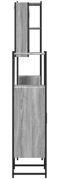 vidaXL 4-tlg. Badmöbel-Set Grau Sonoma Holzwerkstoff 3214773 Bild 6