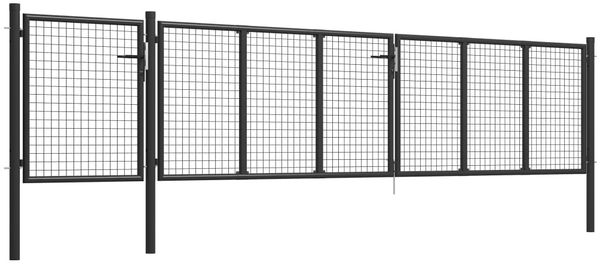 vidaXL Gartentor Stahl 500×100 cm Anthrazit 144335 Bild 2