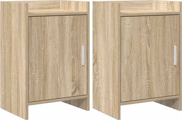 vidaXL Nachttische 2 pcs Sonoma-Eiche 40 x 30 x 60 cm Holzwerkstoff 8011016