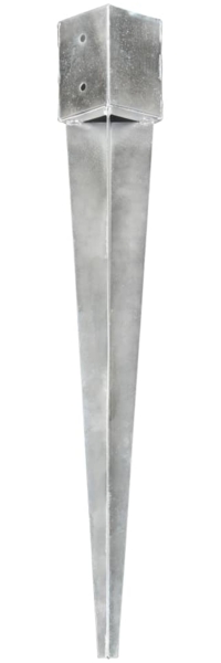 vidaXL Erdspieße 2 Stk. Silbern 12×12×89 cm Verzinkter Stahl 145425