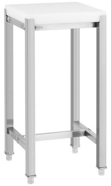 Royal Catering Schneidebrett Metzgerblock Hackklotz Küche Fleischerblock 40 x 40 cm, Edelstahl, Kunststoff (Polyethylen) Bild 4