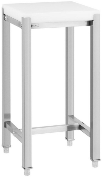 Royal Catering Schneidebrett Metzgerblock Hackklotz Küche Fleischerblock 40 x 40 cm, Edelstahl, Kunststoff (Polyethylen) Bild 5