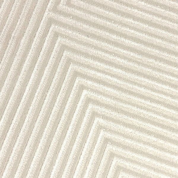 Carpetia Teppich Kurzflorteppich Creme geometrisches Design mit Glanzeffekt, rechteckig
