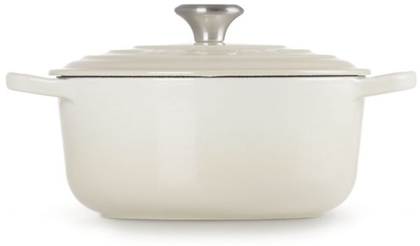 Le Creuset Signature Gusseisen-Bräter mit Deckel, Für alle Herdarten und Induktion geeignet, Rund, Meringue, 20,0 cm, 2.4 Bild 3