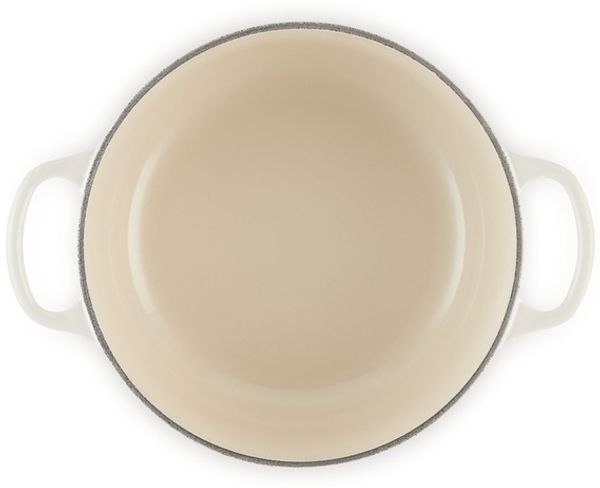 Le Creuset Signature Gusseisen-Bräter mit Deckel, Für alle Herdarten und Induktion geeignet, Rund, Meringue, 20,0 cm, 2.4 Bild 4