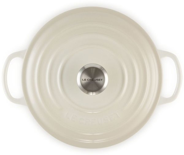 Le Creuset Signature Gusseisen-Bräter mit Deckel, Für alle Herdarten und Induktion geeignet, Rund, Meringue, 20,0 cm, 2.4 Bild 5