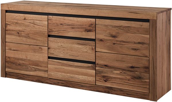 Sideboard Wildeiche / Zerreiche 185x43x80 braun geölt MONTREUX #355