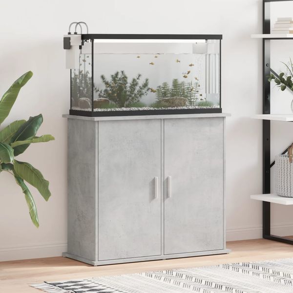vidaXL Aquariumständer Betongrau 81 x 36 x 73 cm Holzwerkstoff 833627