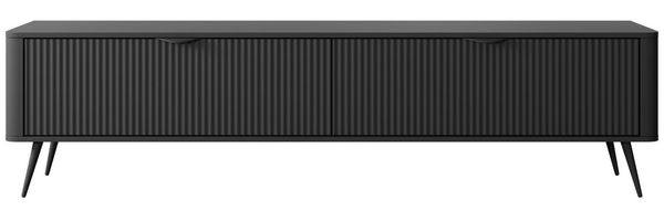 yourhouse24 TV-Schrank TV-Lowboard 200 cm LANTE 2D beige/gold, schwarz