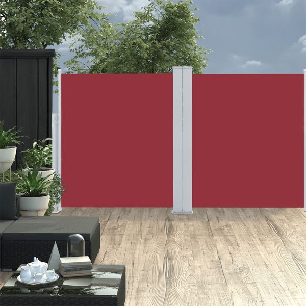 vidaXL Ausziehbare Seitenmarkise Rot 160 x 600 cm 48465