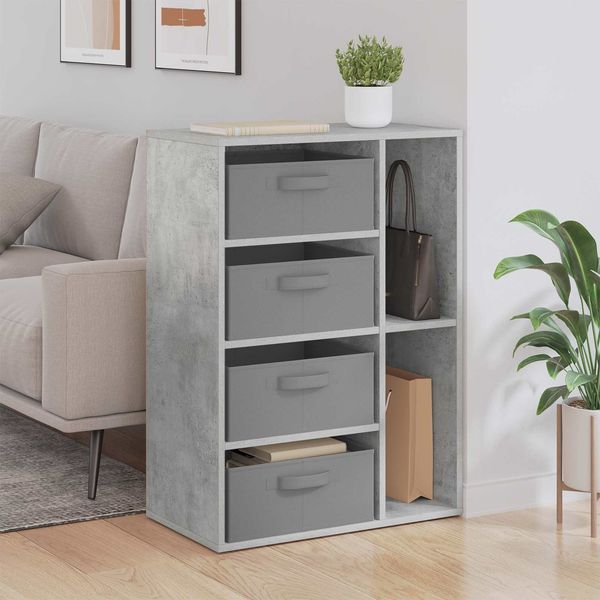 vidaXL Sideboard mit Schubladen Beton Grau 60 x 33,5 x 84 cm 8000471