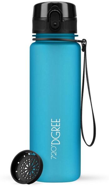 720°DGREE Trinkflasche Trinkflasche uberBottle softTouch mit Sieb sky blue 0,5l