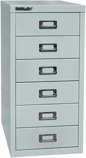 Bisley MultiDrawer™, 29er Serie, DIN A4, 6 Schubladen, Farbe lichtgrau