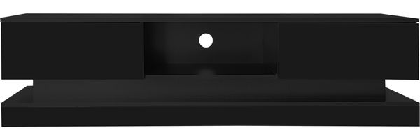 Merax 160*35*40,5 cm Schwarzer Hochglanz-TV-Ständer mit LED-Beleuchtung, 2 Schubladen, Anwendungssteuerung, Anti-Kipp-Design, geeignet für 60-Zoll-Fernseher, TV-Schränke, TV-lowboard Bild 9