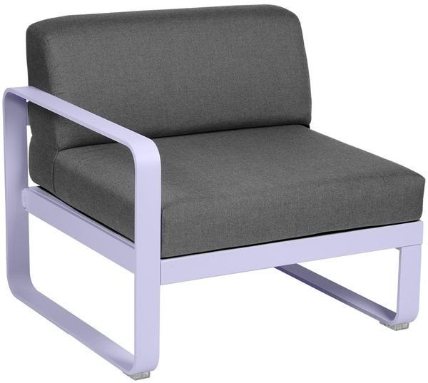 Bellevie Lounge 1-Sitzer Modul D1 Marshmallow A3 Graphitgrau Links