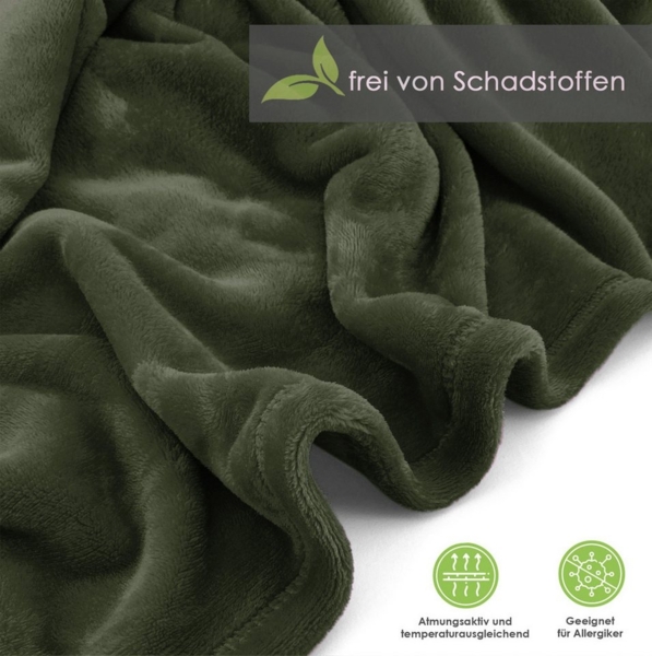 Wohndecke Premium Super Soft Flanell Kuscheldecke Sofadecke, heimtexland, super weich und flauschig, Allergiker geeignet, atmungsaktiv Bild 2