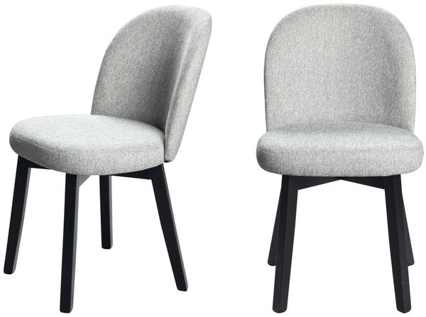OTTO home 4-Fußstuhl Aretha Esszimmerstuhl, Wohnstuhl, Polsterstuhl, Essstuhl (Set, 2 St), schwarz lackiertes Gestell aus massivem Buchenholz, gepolstertert