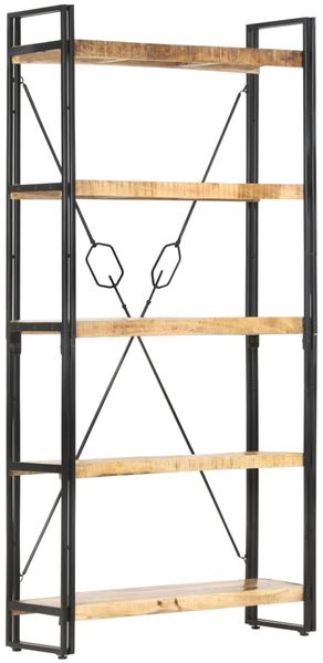 vidaXL Bücherregal 5 Fächer 90 x 30 x 180 cm Mango Massivholz 286581