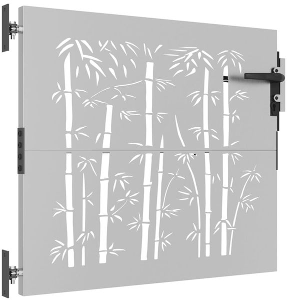 vidaXL Gartentor 85x75 cm Cortenstahl Bambus-Design 153232 Bild 3