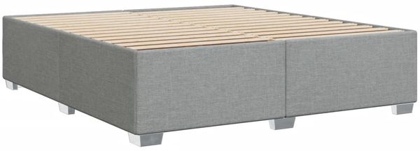 vidaXL Bettgestell ohne Matratze Hellgrau 180x200 cm Stoff 3284492 Bild 6