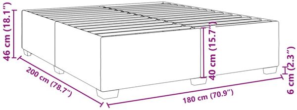 vidaXL Bettgestell ohne Matratze Hellgrau 180x200 cm Stoff 3284492 Bild 9