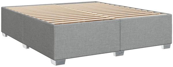 vidaXL Bettgestell ohne Matratze Hellgrau 180x200 cm Stoff 3284492 Bild 3