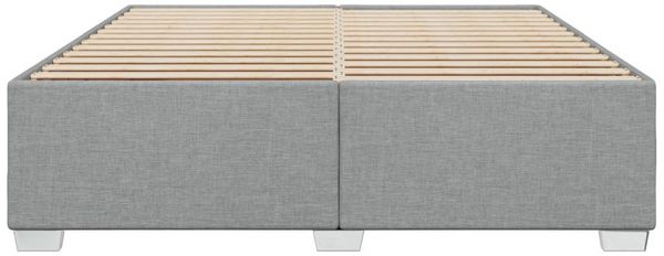vidaXL Bettgestell ohne Matratze Hellgrau 180x200 cm Stoff 3284492 Bild 4