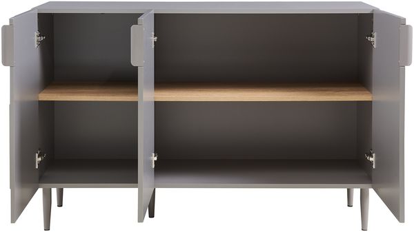 Sideboard Starvili mit 3 Türen 75x115x38 cm Grau [en. casa] Bild 5