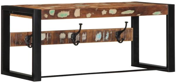 vidaXL Garderobe Mehrfarbig 80x35x35 cm Altholz Massiv 4015938