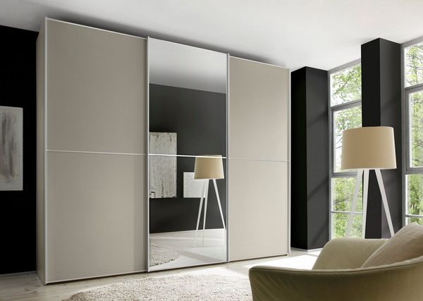 STAUD Schwebetürenschrank Sinfonie Plus, edles Design in hochwertiger Qualität, Made in Germany Mit Spiegeltüre und vier verschiedenen Ausstattungsvarianten