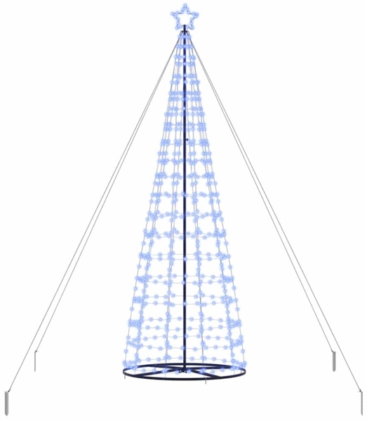 vidaXL LED-Weihnachtsbaum mit 800 LEDs mit Ständer Blau 400 cm Eisen 42018764