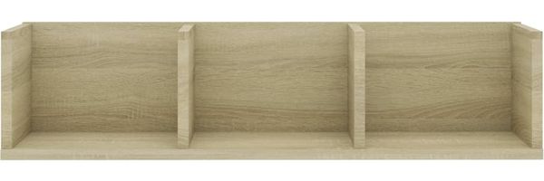 vidaXL CD-Wandregal Sonoma-Eiche 75x18x18 cm Holzwerkstoff 801313 Bild 4
