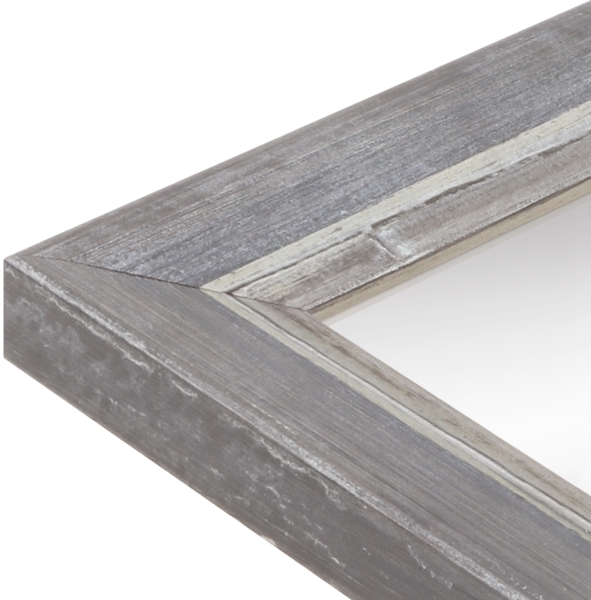 WANDStyle Wandspiegel H640 aus Massivholz in Grau 56 x 76 cm im Stil Shabby-Chic Bild 3