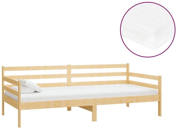 vidaXL Tagesbett mit Matratze 90x200 cm Massivholz Kiefer [3083579] Bild 12