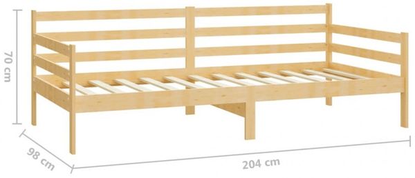 vidaXL Tagesbett mit Matratze 90x200 cm Massivholz Kiefer [3083579] Bild 10
