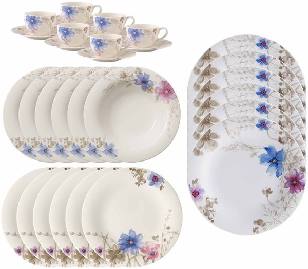 Villeroy & Boch Mariefleur Gris Basic Kombiservice 30-teilig