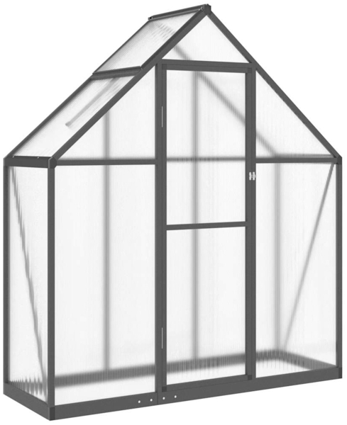 vidaXL Gewächshaus mit Fundamentrahmen Anthrazit 169x58x195 cm Alu 4005818