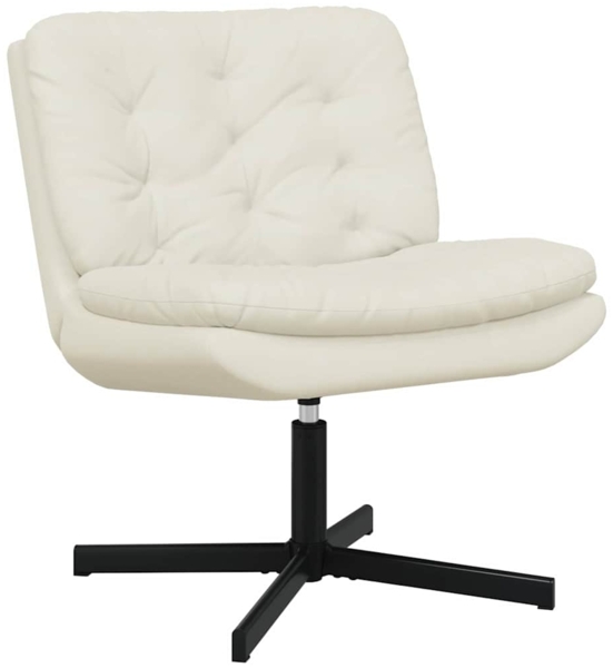vidaXL Drehender Entspannungsstuhl Creme 63 x 75 x 76 cm Samt 42007367