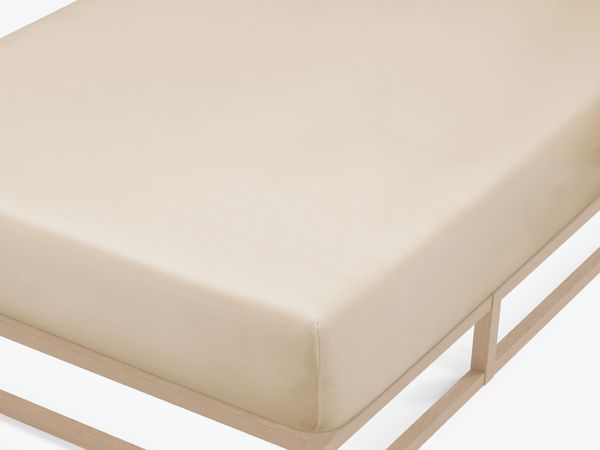 biberna Feinjersey-Spannbetttuch, 100 % Baumwolle, kitt, 1x 180x200 cm - 200x200 cm