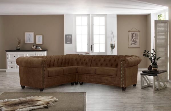 Home affaire Chesterfield-Sofa Rysum L-Form, Chesterfield-Optik, gleichschenklig