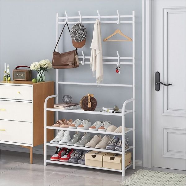 HTI-Living Garderobe Multifunktionale Garderobe mit Schuhregal (Stück, 1 St, 1 Garderobe ohne Dekoration), Kleiderständer Kleiderhaken