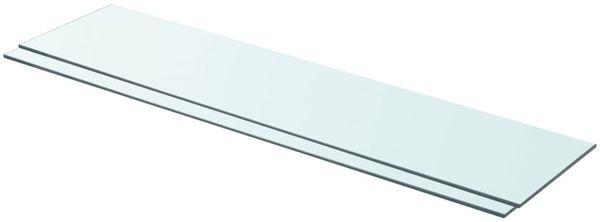 vidaXL Regalböden 2 Stk. Glas Transparent 90x20 cm 3051579
