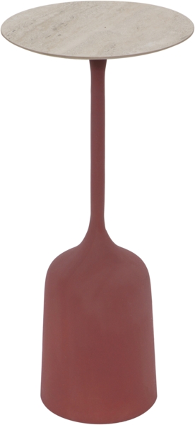 MIRRORS AND MORE 'Altan' Beistelltisch Metall /Keramik, rot, 30x64x30 cm