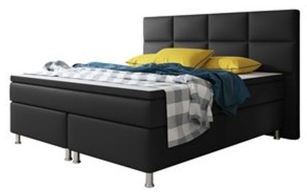 Boxspringbett Miami 180x200 cm Kunstleder Schwarz Bild 6