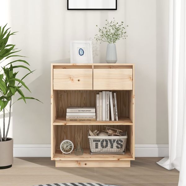Beistellschrank, Büroschrank, Sideboard 60x34x75 cm Massivholz Kiefer