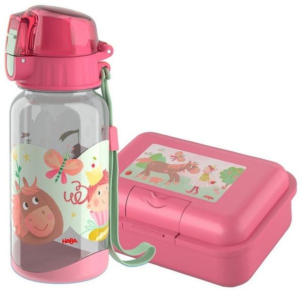 Haba Geschirr-Set Trinkflasche & Brotdose im Doppelpack (2-tlg), unisex neutral Bild 2