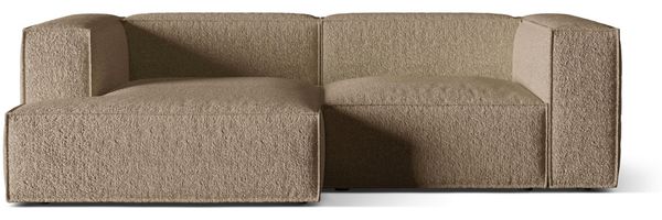 Micadoni Ecksofa Nuria 3-Sitzer Links Boucle Cappuccino